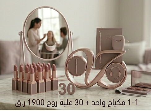 One makeup set + 30 lipstick cases